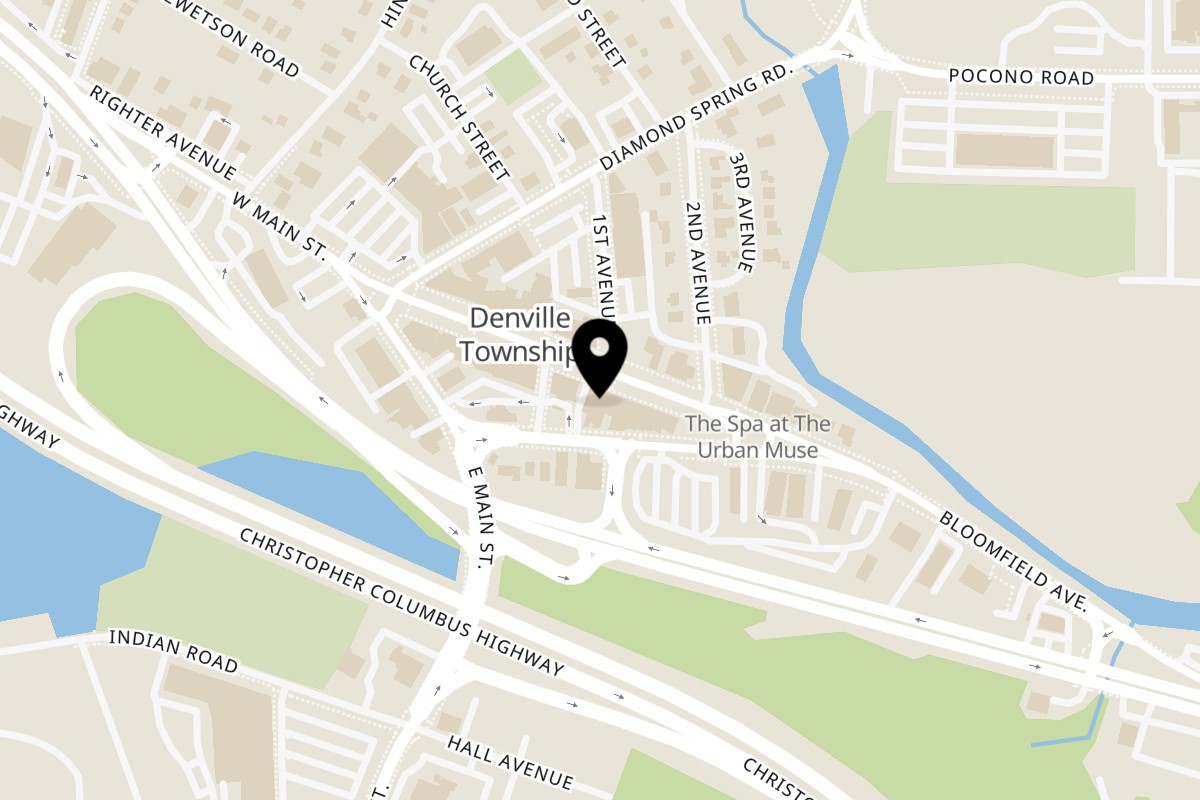 Map showing the location of Uncle Momo on 45 Broadway #2 in Denville